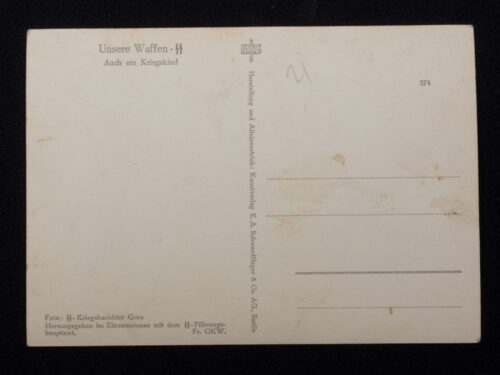 (Postcard) Waffen-SS Auch ein Kriegskind