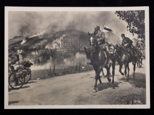 (Postcard) Waffen-SS Eine SS-Polizeidivision auf dem Vormarsch
