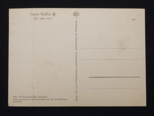(Postcard) Waffen-SS MG. nach vorn!