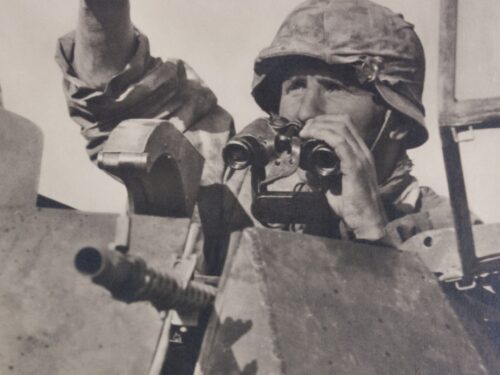 (Postcard) Waffen-SS Panzer greifen an