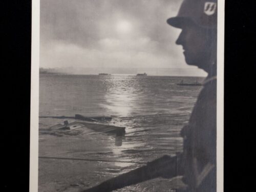 (Postcard) Waffen-SS Wache am Dnjepr