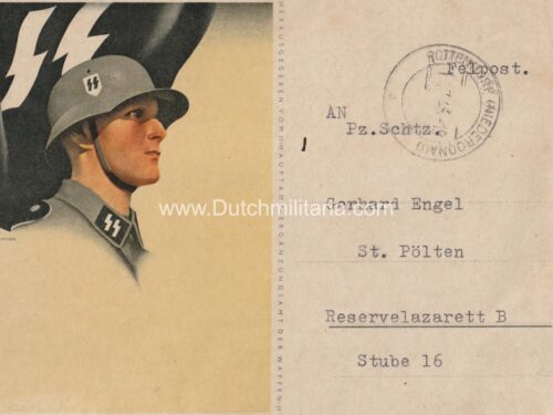 (Postcard) Waffen-SS by artist Anton - RARE
