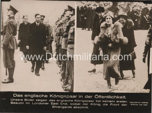 (Pressphoto) Das englische Konigspaar in der Öffentlichkeit (24x18cm)