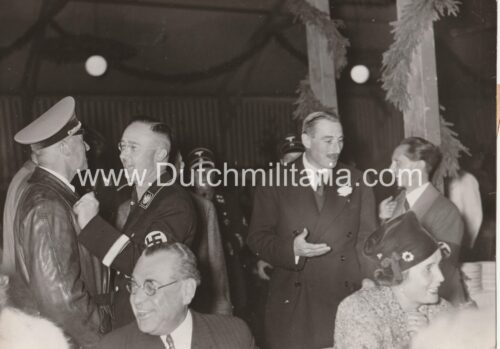 (Pressphoto SS) Reichsführer SS Heinrich Himmer + Goebbels Die Diplomaten auf dem Reichsparteitag