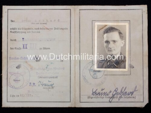 SS Führerschein Persönlicher Stab RF-SS Heinrich Himmler - rare