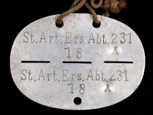St. Art. Ers. Abt. 231 Erkennungsmarke