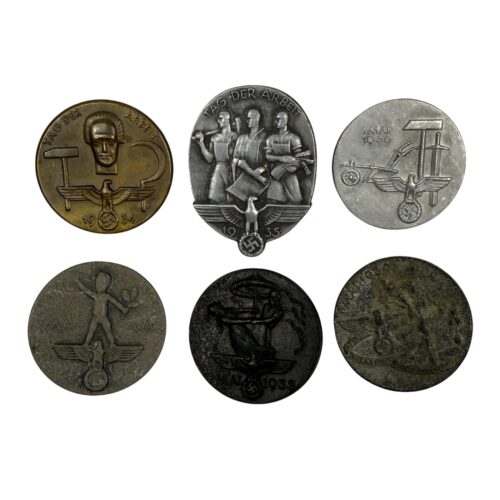 Tag der Arbeit abzeichen - complete serie 1934-1939
