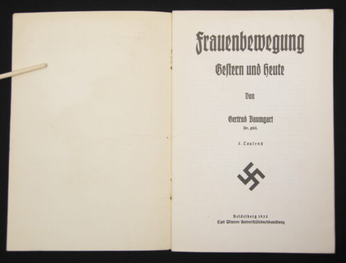 (brochure) Frauenbewegung Gestern und Heute (1933) - RARE