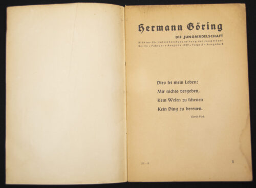 (Brochure) Hermann Göring (Die Jungmädelschaft - Ausgabe B)