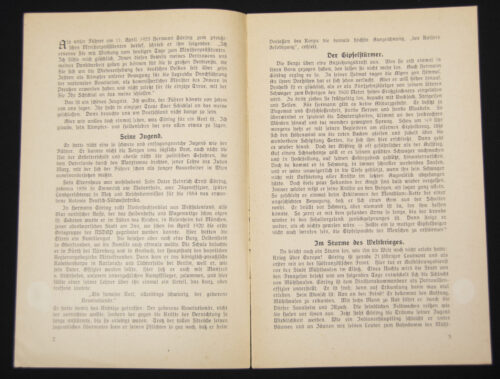 (Brochure) Hermann Göring als held un Staatsmann - rare