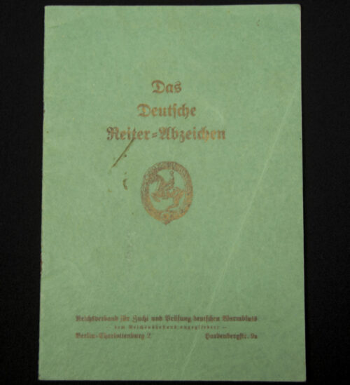 Das Deutsche Reiterabzeichen citation booklet