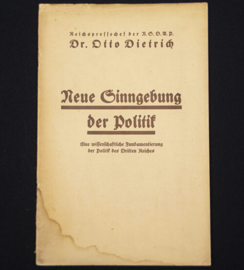 Dr. Otto Dietrich - Neue Sinngebung der Politik (1934)