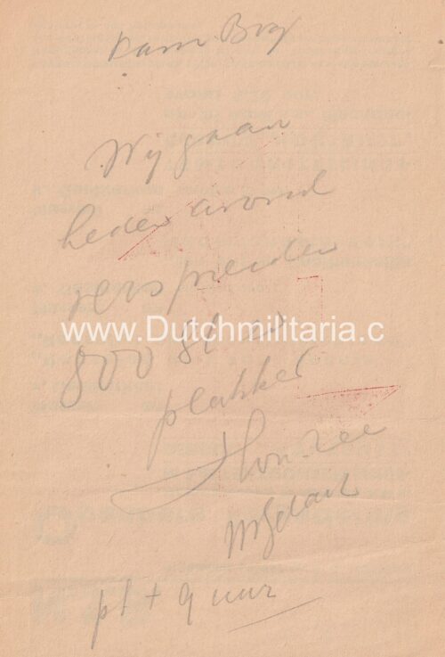 (Flyer) NSB Openbare Vergadering Houtrust (1937)