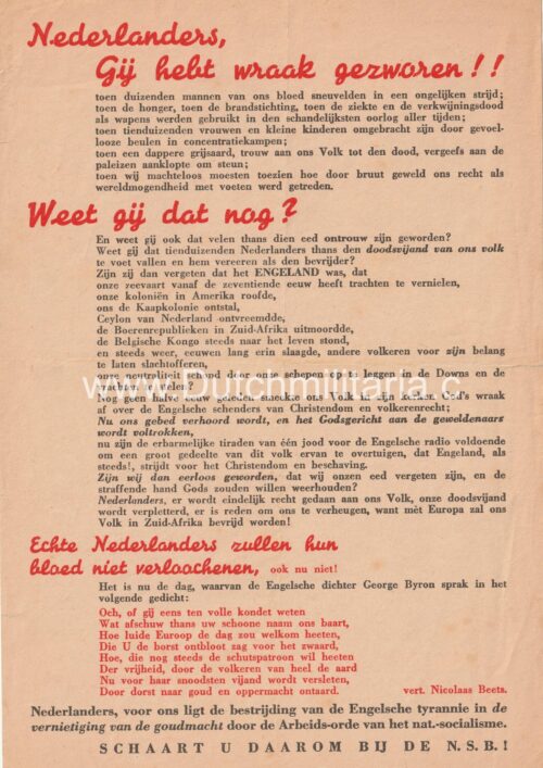 (Flyer) NSB Propaganda flyer