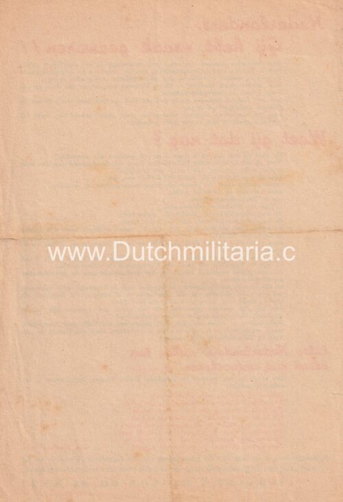 (Flyer) NSB Propaganda flyer