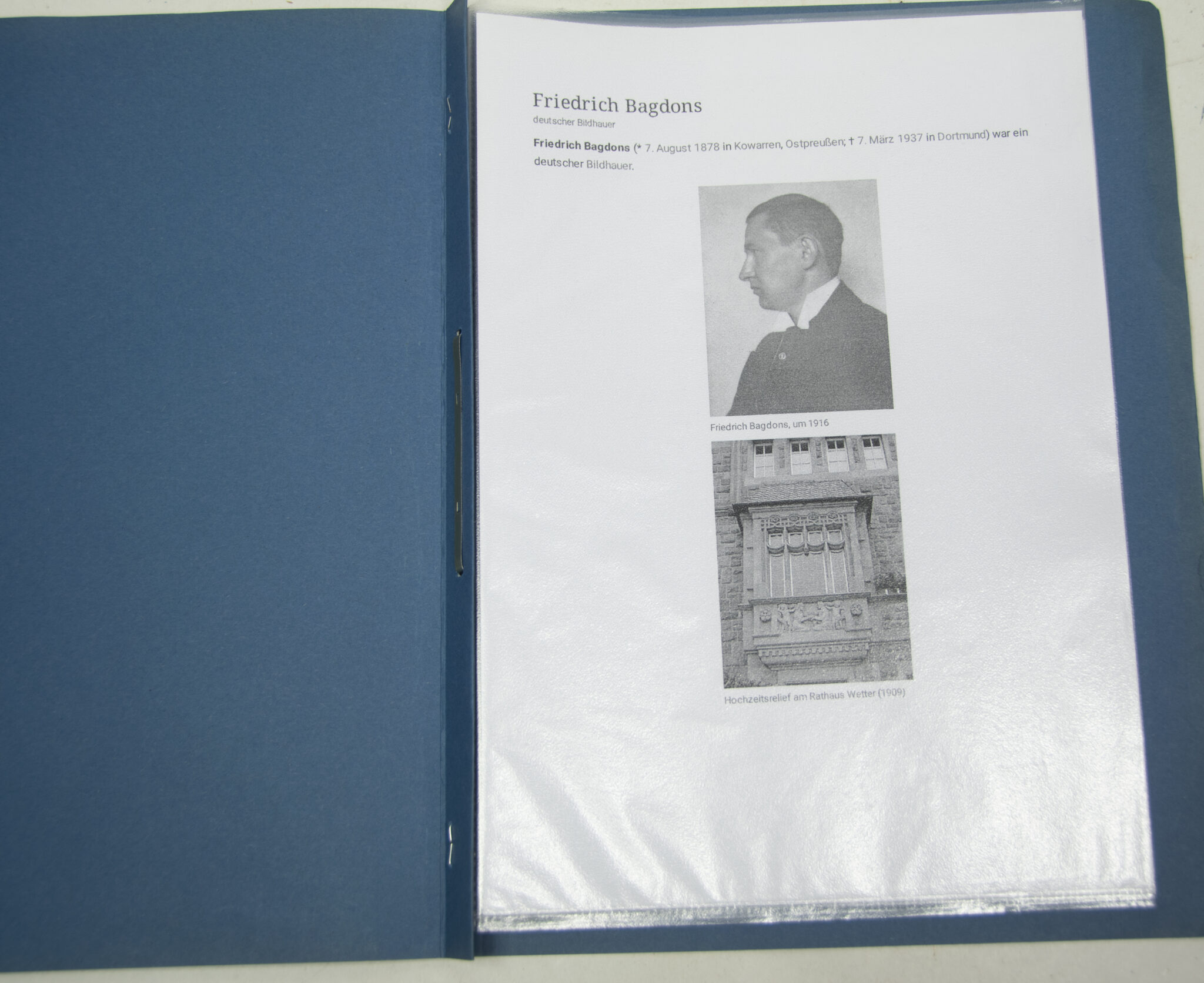 Hindenburg bronze bust (by artist Friedrich Bagdons) (1927) - Image 30