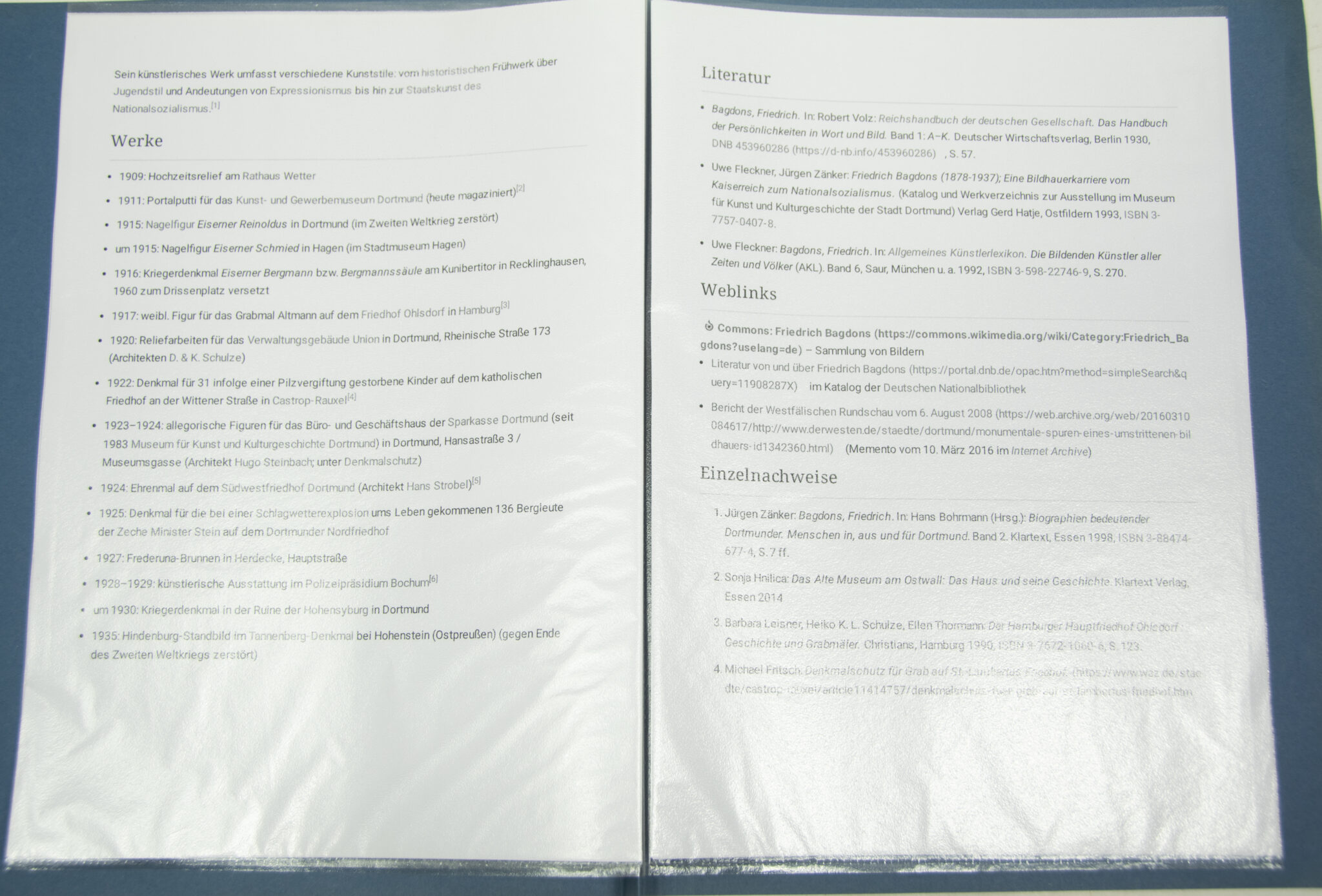 Hindenburg bronze bust (by artist Friedrich Bagdons) (1927) - Image 32