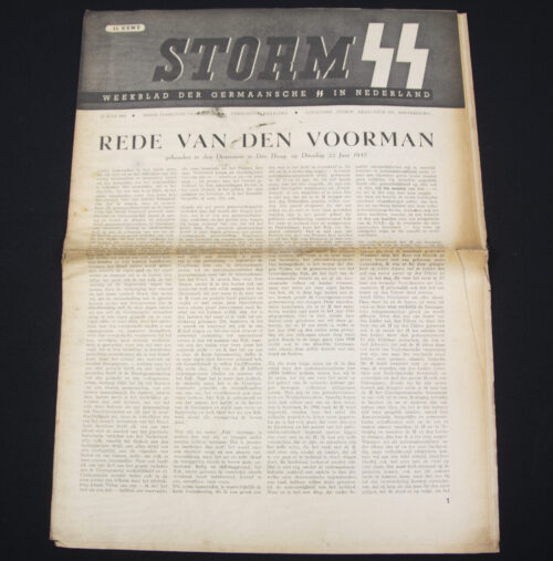 (Newspaper) Storm SS – Derde Jrg. Nr. 12 – 25 juni 1943 - REICHSSCHULE HEIJTHUYSEN - RARE!