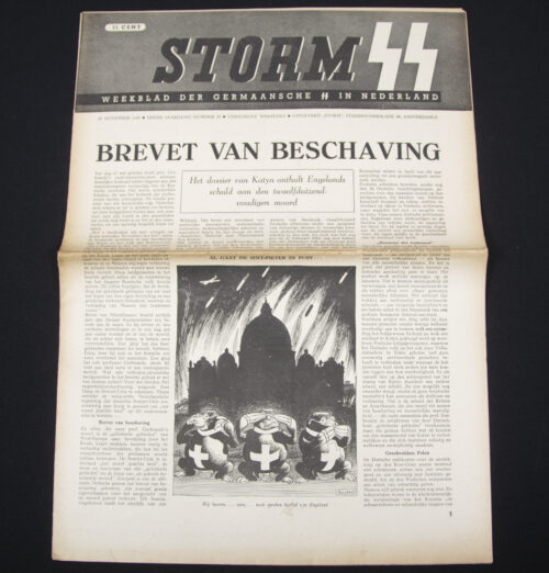 (Newspaper) Storm SS – Derde Jrg. Nr. 33 – 19 November 1943