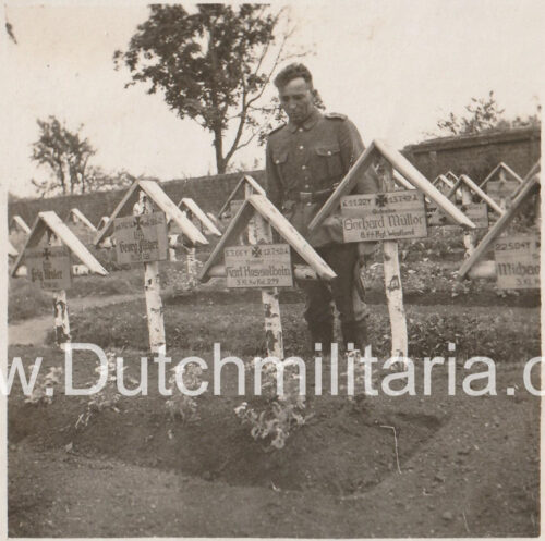 (Photo) 8.SS Rgt. Westland - Battle of Kursk - Cemetery Kurks-Besedino (with identified names)