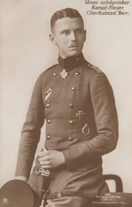 (Postcard) Sanke #425 - Unser erfolgreicher Kampfflieger Oberleutnant Berr