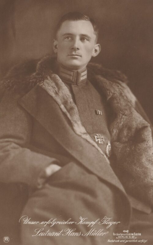 (Postcard) Sanke #446 - Unser erfolgreicher Kampfflieger Leutnant Hans Müller