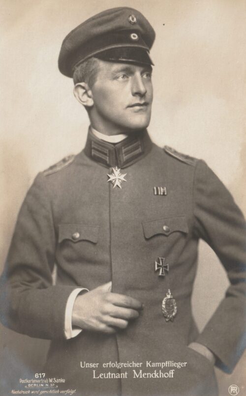 (Postcard) Sanke #617 - Unser erfolgreicher Kampfflieger Leutnant Menckhoff