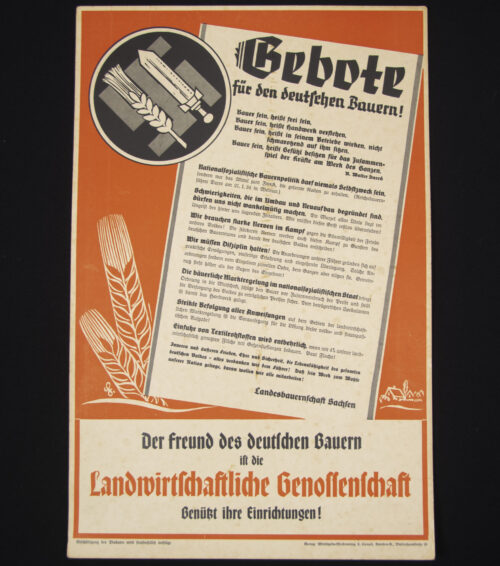 (Poster) Reichsnährstand - Gebote für den deutschen Bauern