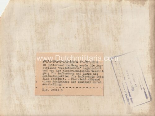 (Pressphoto) Luftschutzausstellung in den Haag