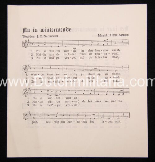(Song sheet) Dutch-SS Germaansche-SS in Nederland - rare