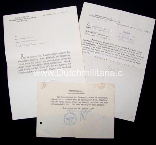 Treue Dienst 25 Jahre Treudienst Ehrenzeichens document grouping