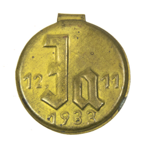 German pro-Hitler “JA” propaganda 1933 Elections badge