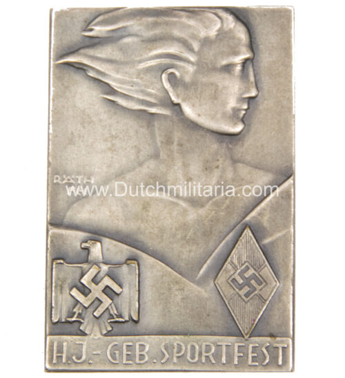 Hitlerjugend (HJ) NSRL plaque H.J. Geb. Sportfest