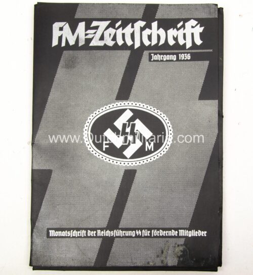 (Magazine) SS-FM Zeitschrift – Monatschrift der Reichsführung SS für fördernde Mitglieder Jahrgang 1936 cover folder - rare