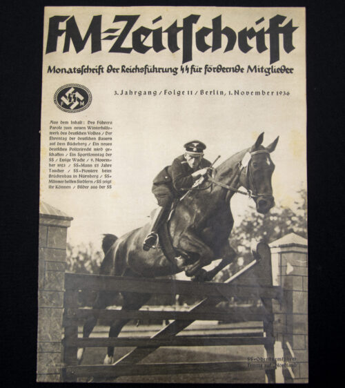 (Magazine) SS-FM Zeitschrift – Reichsführung SS für fördernde Mitglieder – 3. JahrgangFolge 11 (1936)