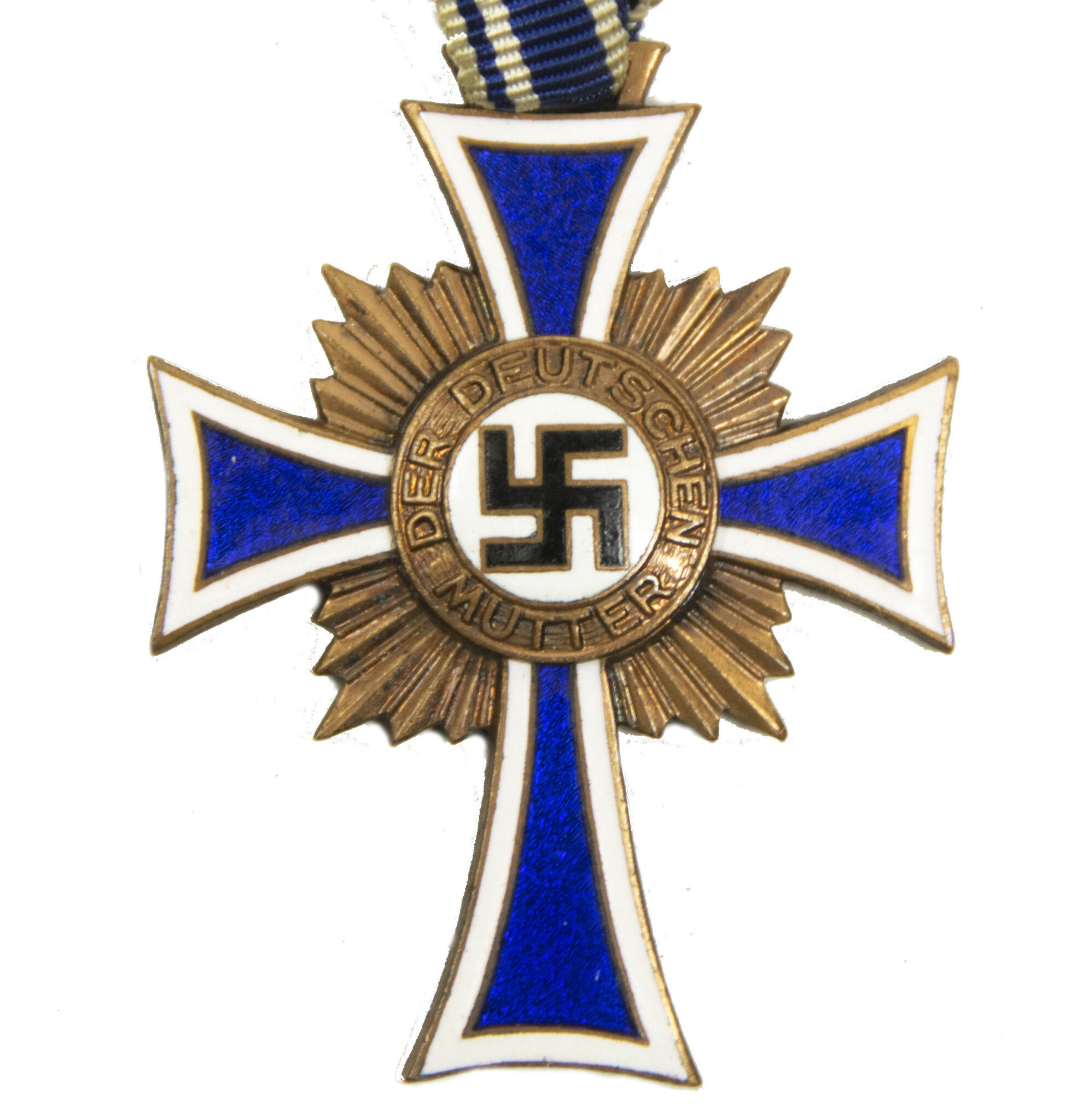 Mutter Cross Motherscross / Mutterkreuz bronze on long full lenght ribbon