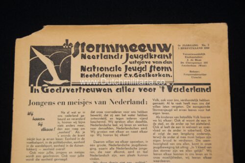 (NSB) Jeugdstorm - Stormmeeuw 6e Jaargang No.3 1940 - Extremely rare!!!