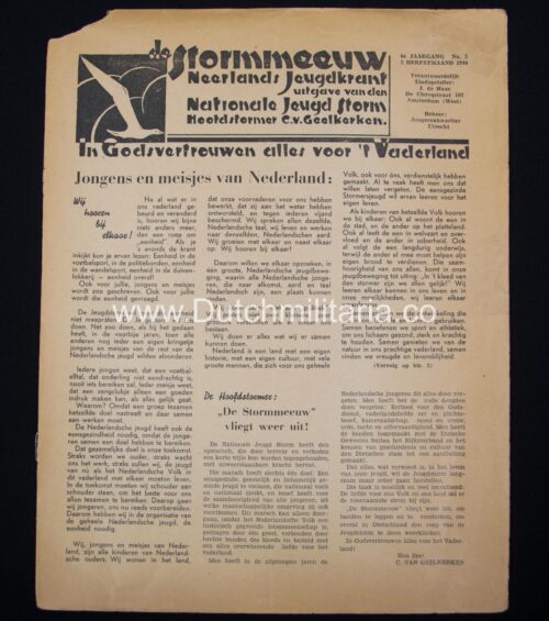 (NSB) Jeugdstorm - Stormmeeuw 6e Jaargang No.3 1940 - Extremely rare!!!
