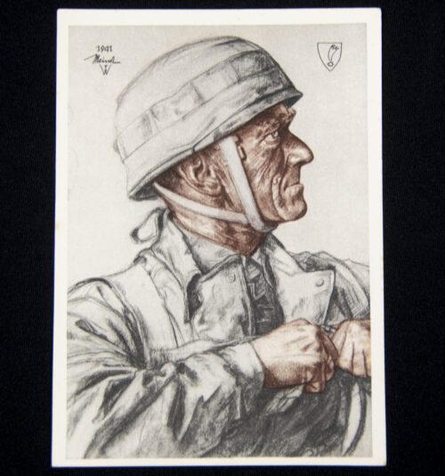 (Postcard) Willrich - Generalmajor Meindl als Führer von Fallschirmtruppen besonders verdient in den Kämpfen bei Narvik und um Kreta