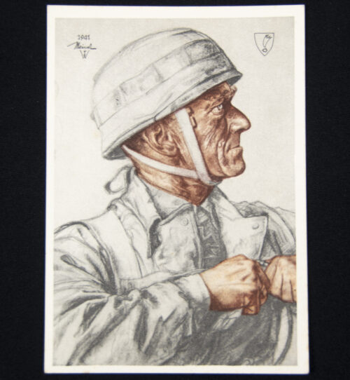 (Postcard) Willrich - Generalmajor Meindl als Führer von Fallschirmtruppen besonders verdient in den Kämpfen bei Narvik und um Kreta
