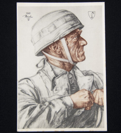 (Postcard) Willrich - Generalmajor Meindl als Führer von Fallschirmtruppen besonders verdient in den Kämpfen bei Narvik und um Kreta