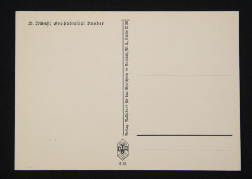 (Postcard) Willrich - Grossadmiral Raeder