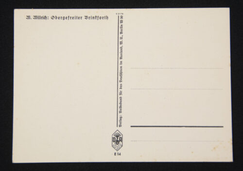 (Postcard) Willrich - Obergefreiter Hubert Brinkforth