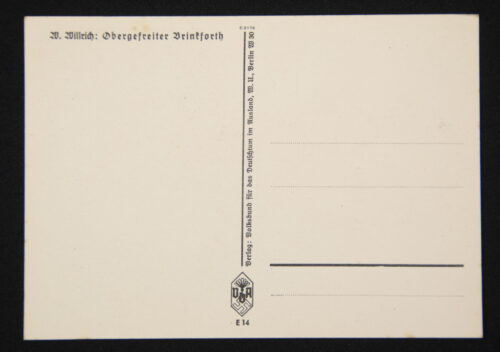 (Postcard) Willrich - Obergefreiter Hubert Brinkforth(Postcard) Willrich - Obergefreiter Hubert Brinkforth