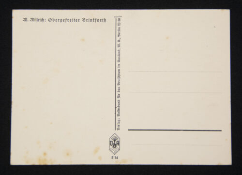 (Postcard) Willrich - Obergefreiter Hubert Brinkforth