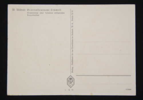 (Postcard) Willrich - Panzertruppe Generalleutnant Ludwig Crüwell