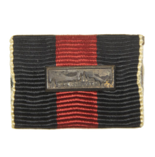 Single ribbon with Sudeten annexation medal with Prageburger clasp