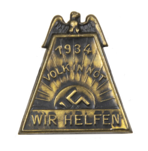 Volk in not - Wir Helfen 1934 abzeichen