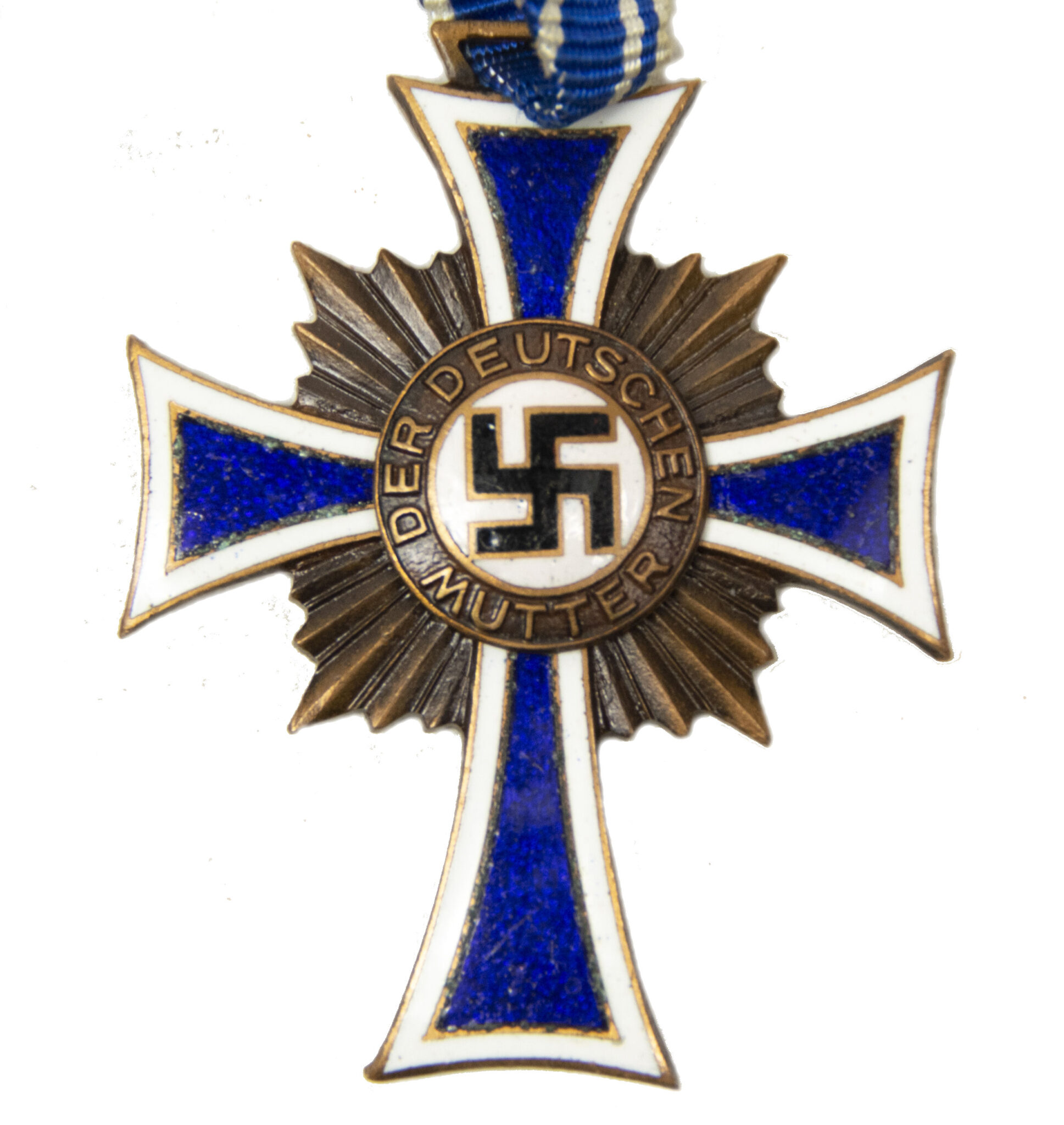 Mutter Cross Motherscross / Mutterkreuz bronze on long full lenght ribbon