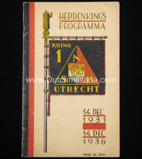 (Brochure NSB) Herdenkingsprogramma Kring 1 Utrecht 14 dec 1931 - 14 dec 1936 - EXTREMELY RARE!!!